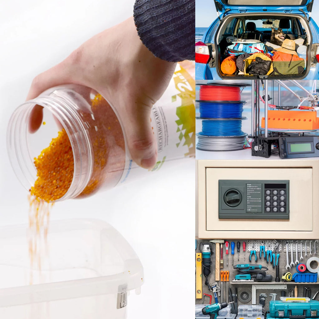Wisesorb 12LBS Orange Premium Indicating Silica Gel Desiccant Beads, Indicating Silica Orange to Dark Green, Reusable Silica Gel for Storage, Drying Desiccant Dehumidifier