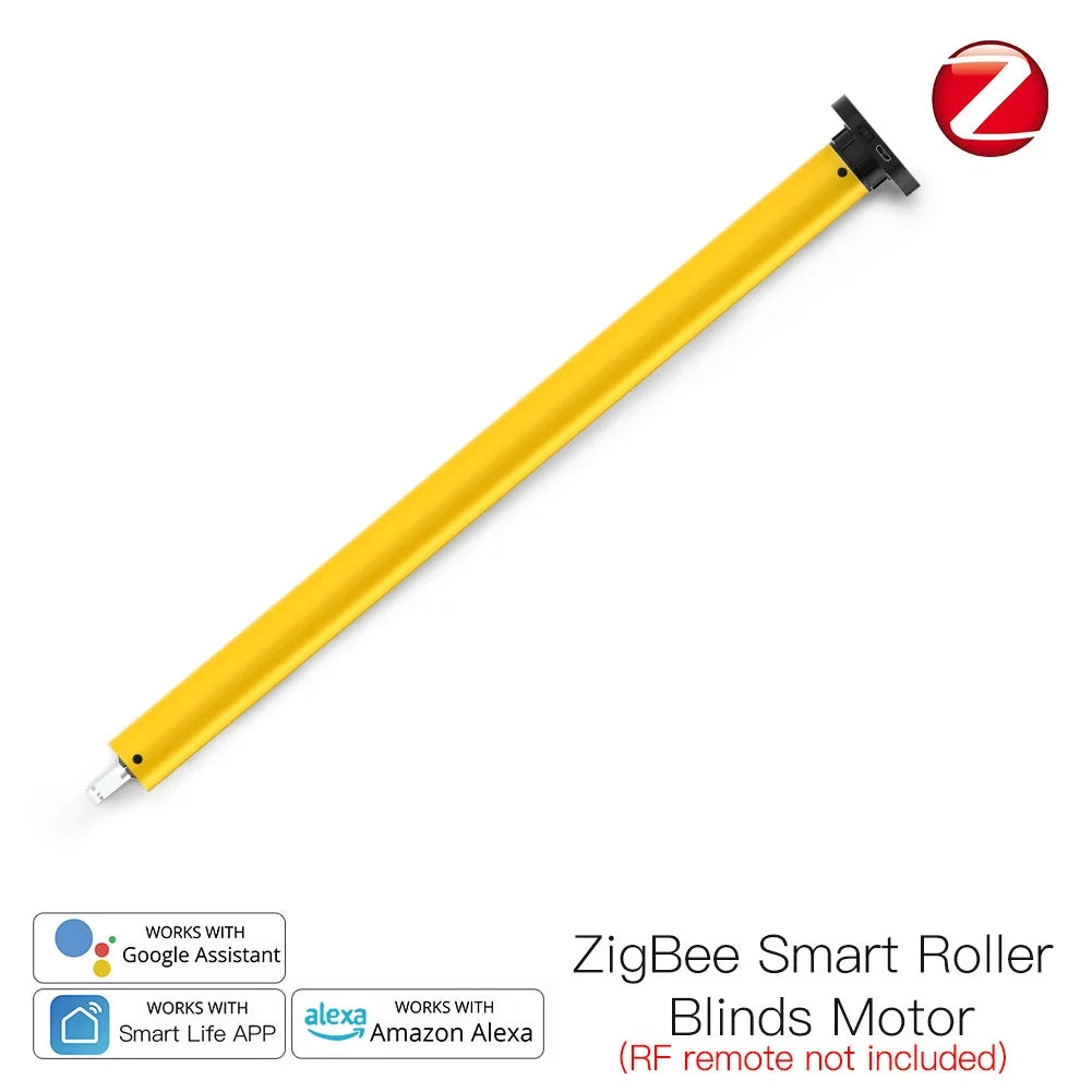 Lepmerk Automatic 25mm Smart Tubular Roller Blinds Motor Battery Powered Built-in Receiver RF433 Remote Control for 38mm Tube Smart App Wireless Remote Control Voice Control with Home