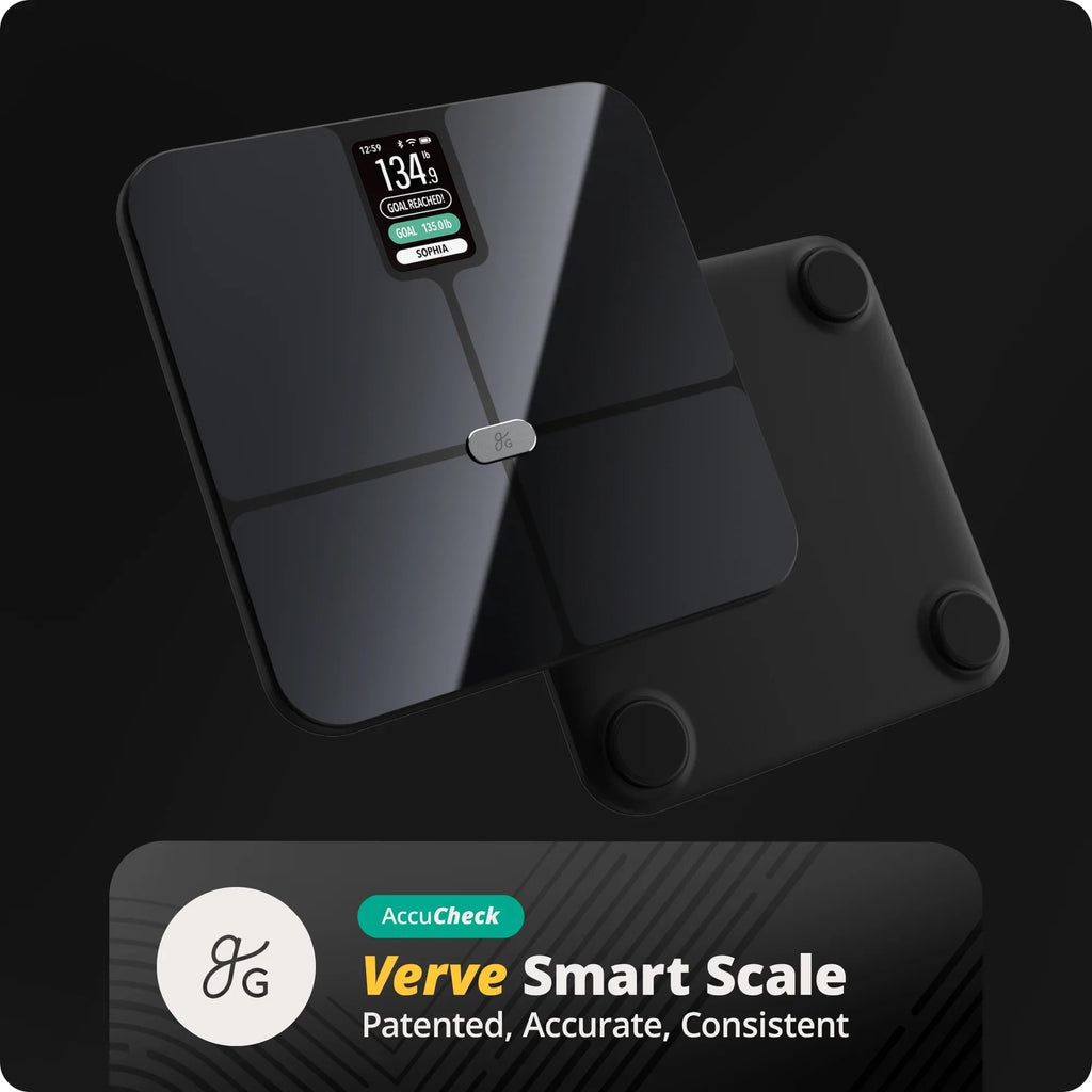 Greater Goods Verve Digital Smart Bathroom Scale, Bluetooth and WiFi Enabled Featuring AccuCheck and SwiftSync, 10 User Profiles with Free Tracking App