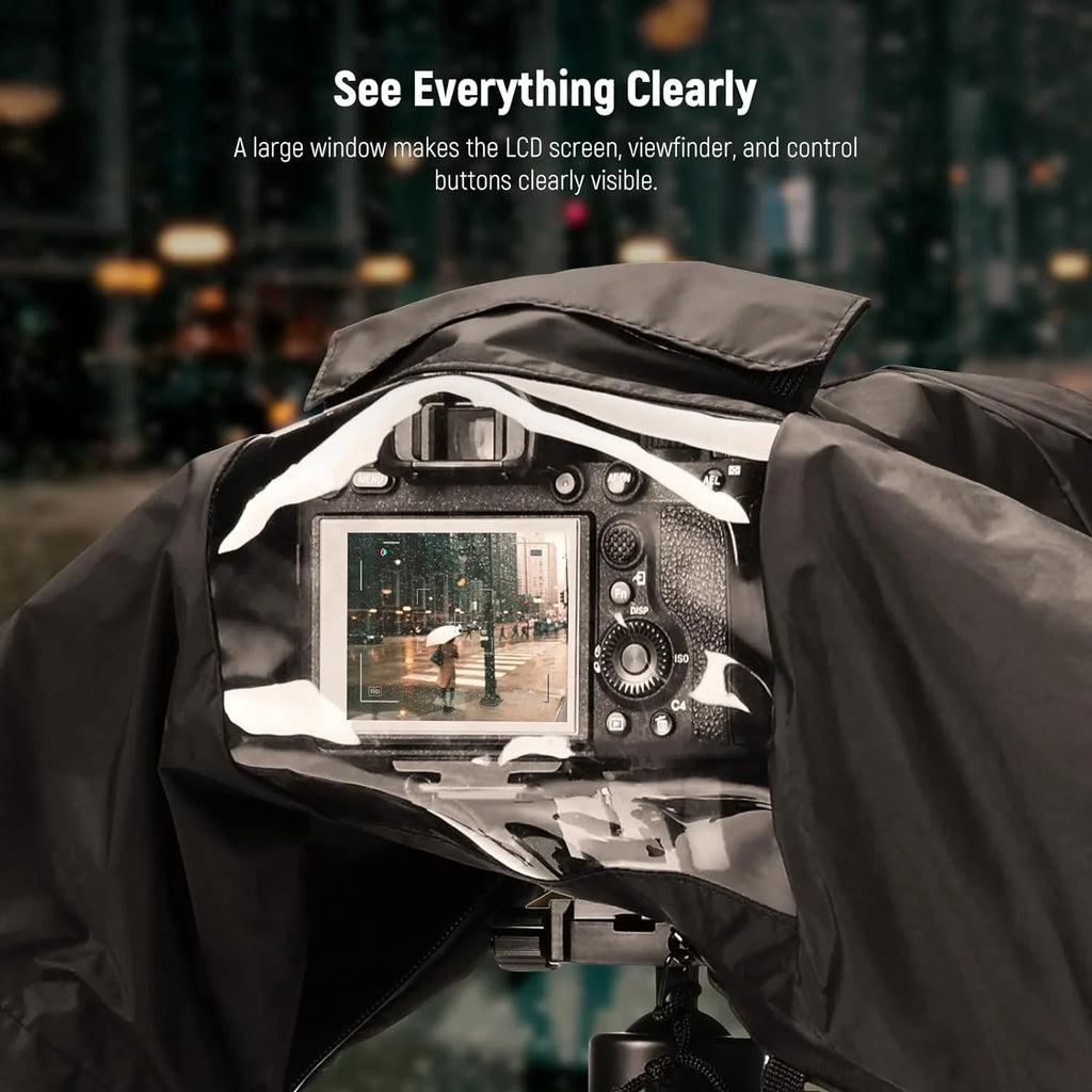 NEEWER Camera Rain Shield Mini Size Long-lasting Nylon Raincoat Compatible with Canon Sony Nikon DSLR Mirrorless Vlog Camera