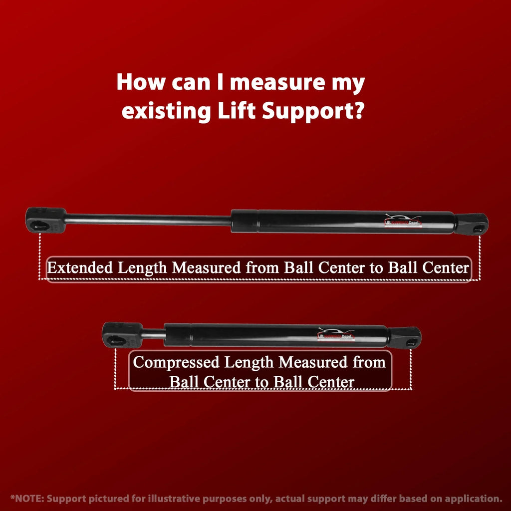 Qty 2 Pm2026 Trunk Lift Supports W/O Spoiler. Gas Shock - 2002 2003 2004 2005 2006 2007 2008 2009 2010 2011 2012 2013 2014 2015 2016 2017 2018 2019 2020 2001 Lift Supports Depot PM2026-a