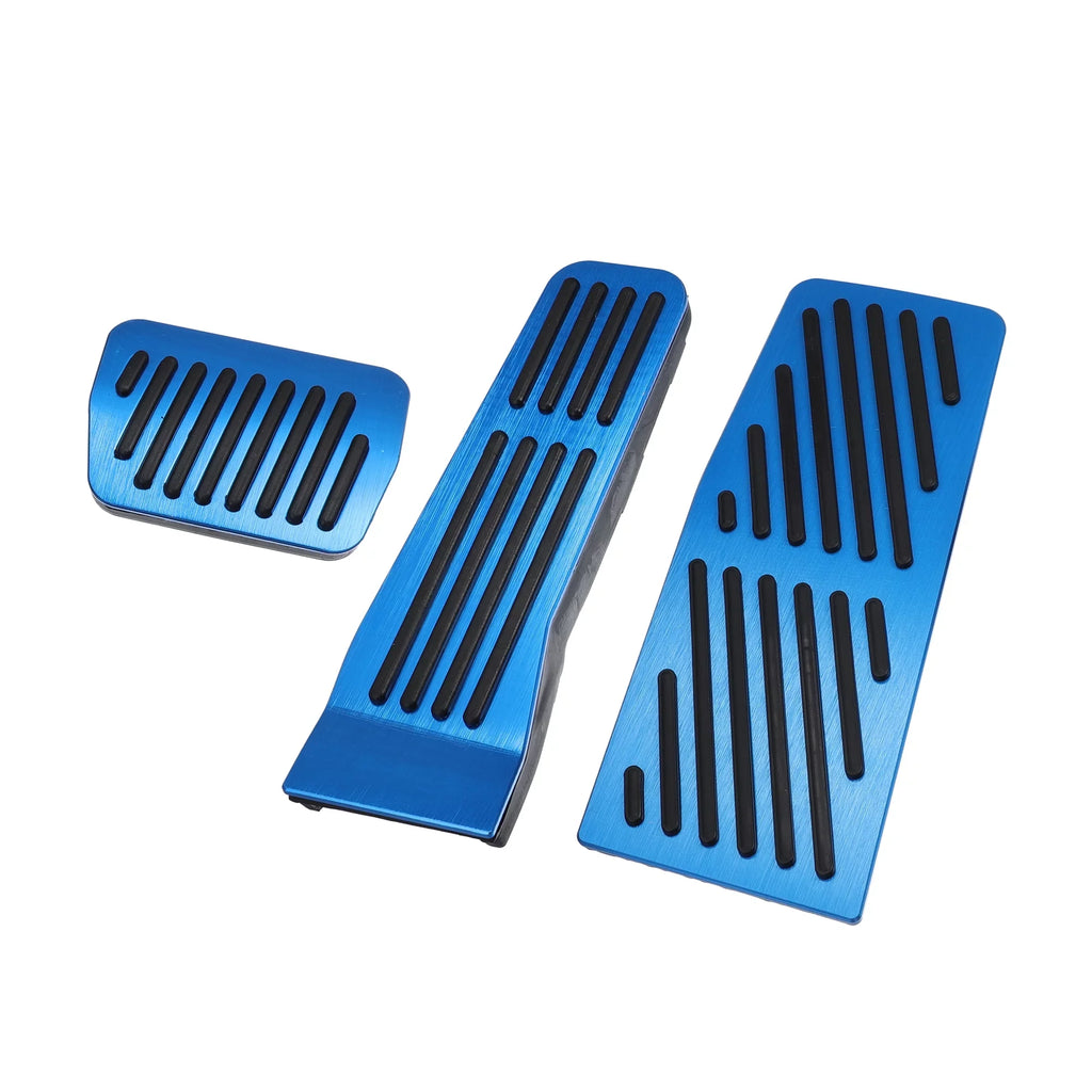 3 Pcs Car Gas Accelerator Brake Foot Rest Pedal Enclosure Pad for Mazda CX-30 2020-2021 Antislip Blue