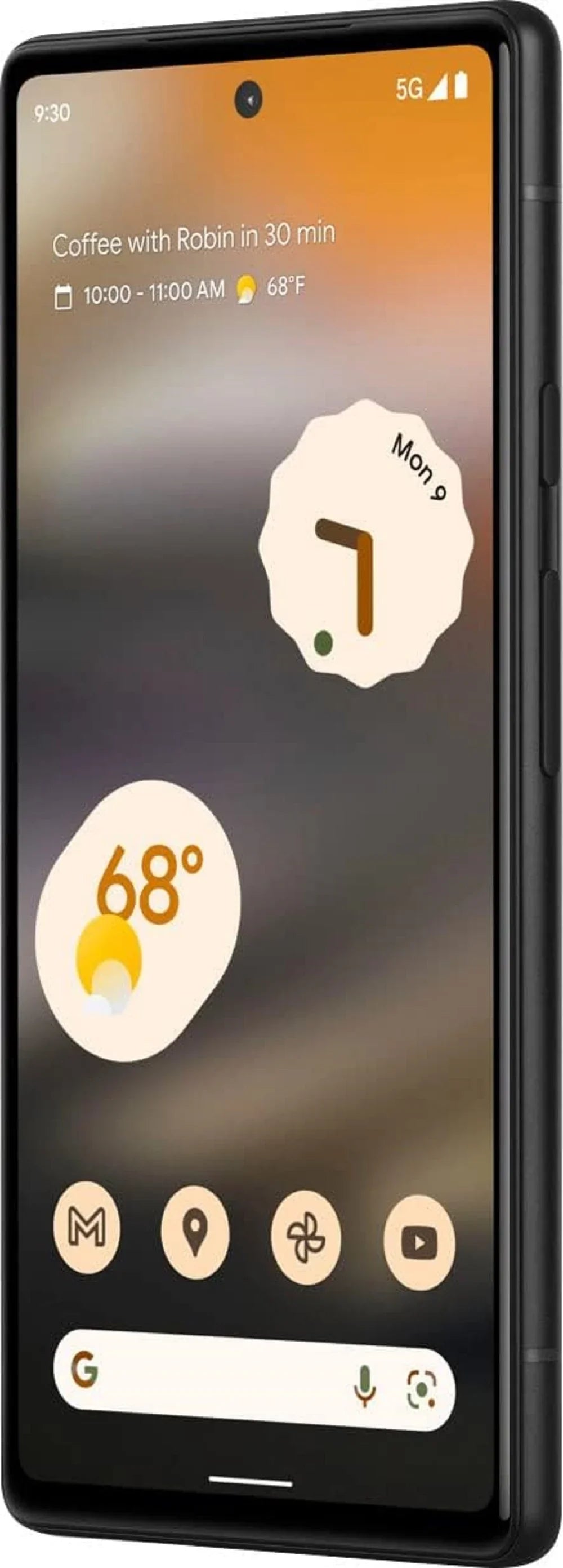 Refurbished Google GA02998USPP Pixel 6A, 128GB Black 12 (MP) Megapixels 6.1 in 5G Smartphone