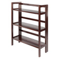 Winsome Timber Terry 3-Tier Foldable Shelf, Stackable, Walnut Finish