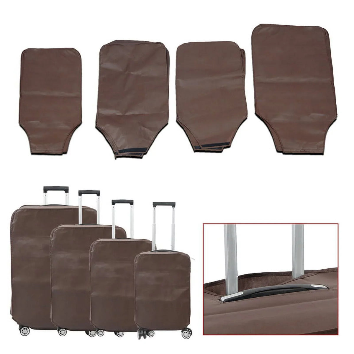 4 Piece Hardshell Luggage Sets,Travel Suitcase,Carry On Luggage with Spinner Wheels Free Enclosure Inside rose gold