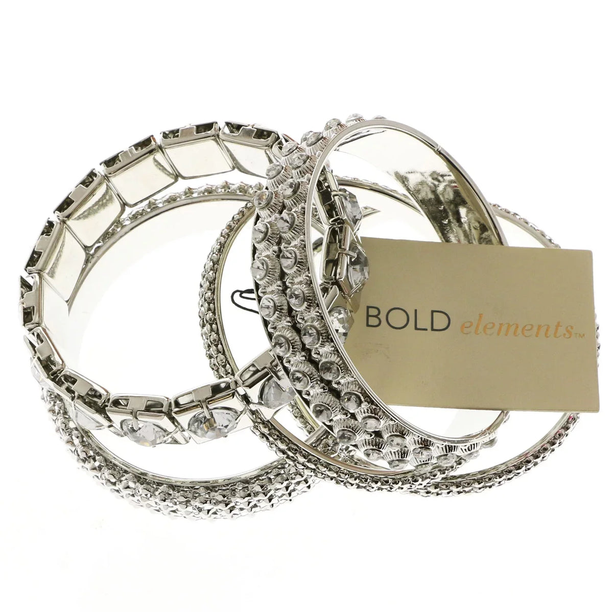 Erica Lyons Pattern Bracelet Set Silver-Tone