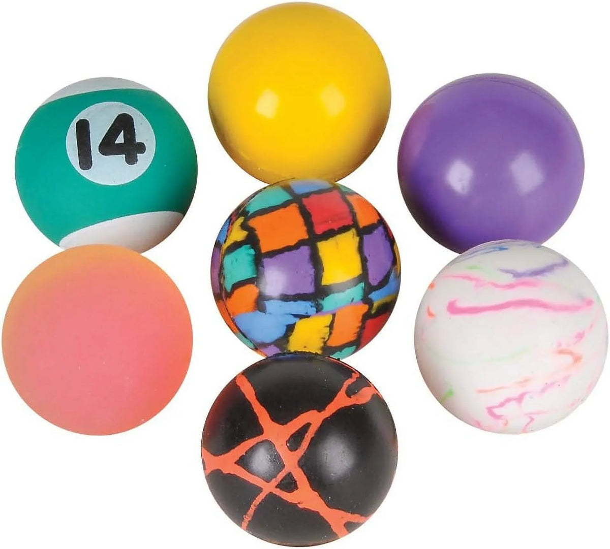 Bedwina 1” Bouncy Balls for Kids Colorful Small Balls Bulk Pack for Parties, 250-Pack