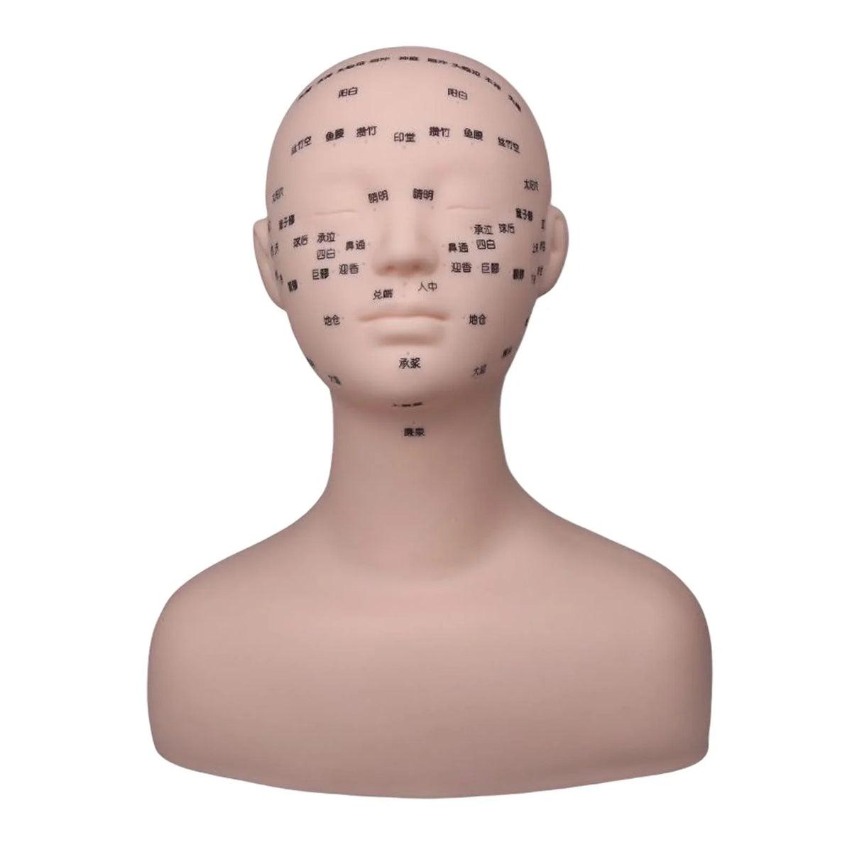 Professional Practice Training Mannequin Head Model Reusable Multifunction with Shoulder Soft for Massage Permanent Makeup Artists Beginners Black
