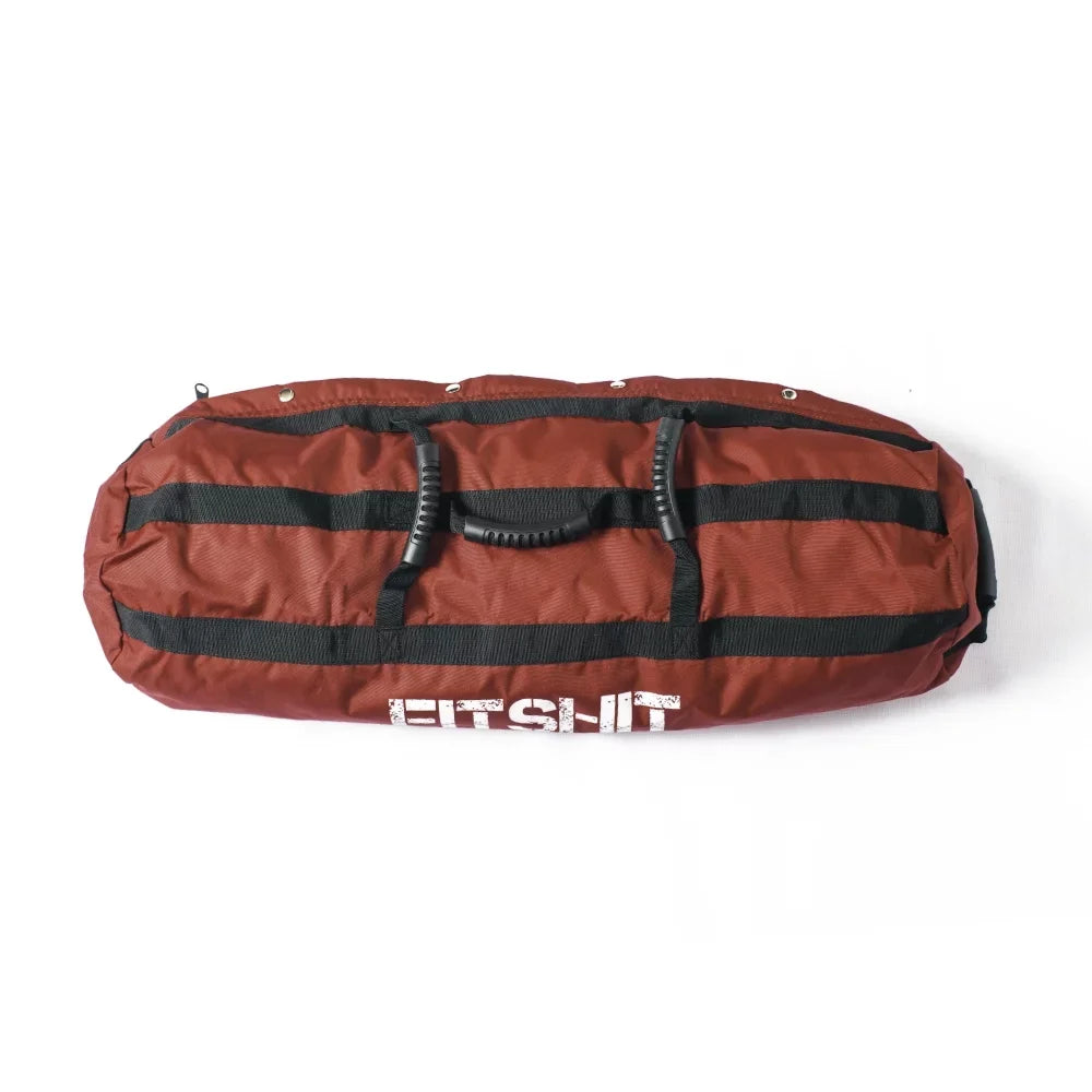 FITSHIT Heavy Duty Red Medium Sandbag for Fitness Workout. Excellent for Weightlifting, Powerlifting, Bodybuilding, Training, and Gym Workouts {sand not included}