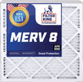 Filter King 12.5x23.5x1a Air Filter | 3-PACK | MERV 8 HVAC Pleated A/C Furnace Filters | MADE IN USA | Actual Size: 12.5 x 23.5 x .75"