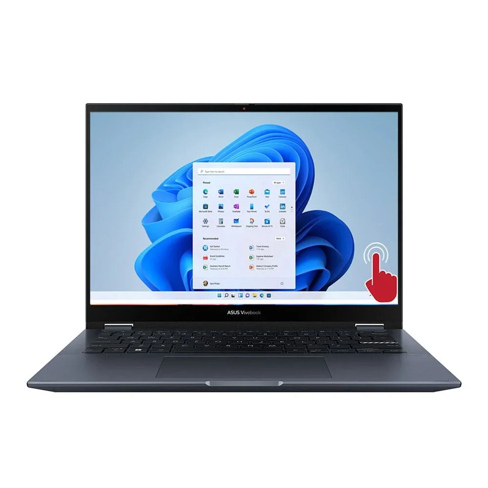 ASUS Vivobook S Flip TP3402ZA-OS34T 14" 2-in-1 Laptop Computer Quiet Blue Intel Core i3 12th Gen 1220P 1.1GHz Processor 8GB DDR4 RAM 256GB Sturdy State Drive Intel UHD Graphics WiFi BT Windows 11 Home