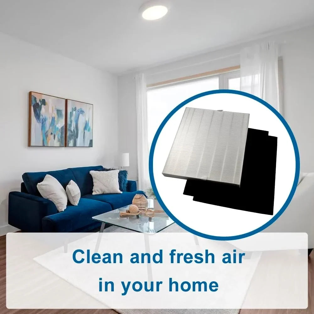 HQRP AP-1512HH Replacement Filter Compatible with Coway Airmega AP1512HH Mighty, AP-1518R Airmega 200M Air Purifier, Part 3304899, 2 True HEPA Filter + 4 Activated Carbon Pre-Filters