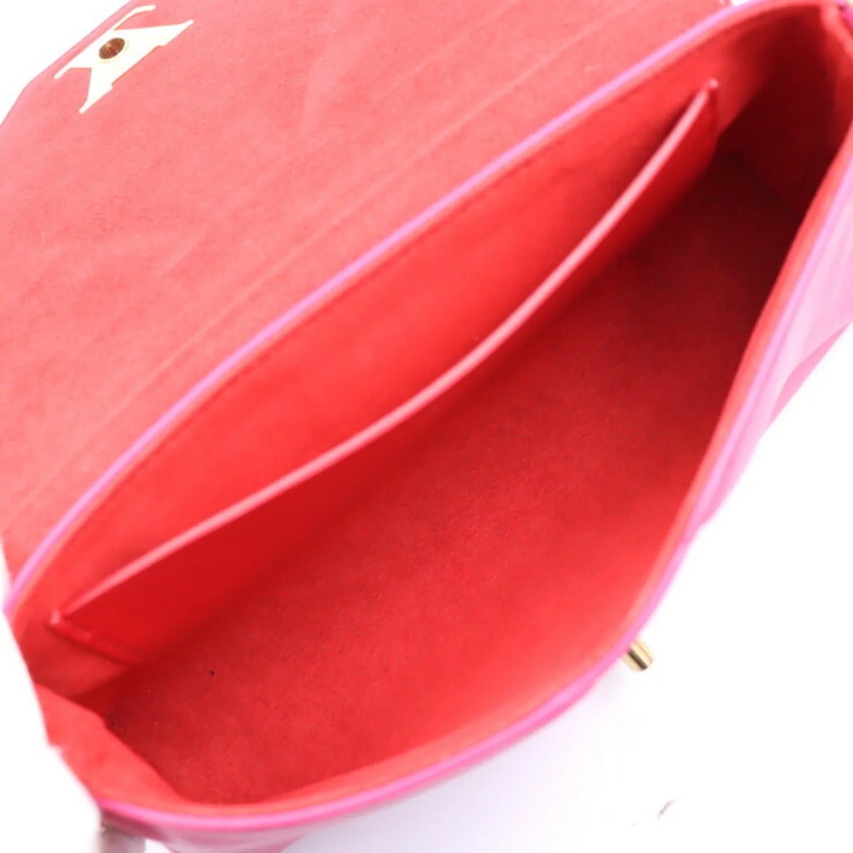 Pre-Owned LOUIS VUITTON Louis Vuitton love note shoulder bag M54501 leather red pink chain gold hardware (Good)