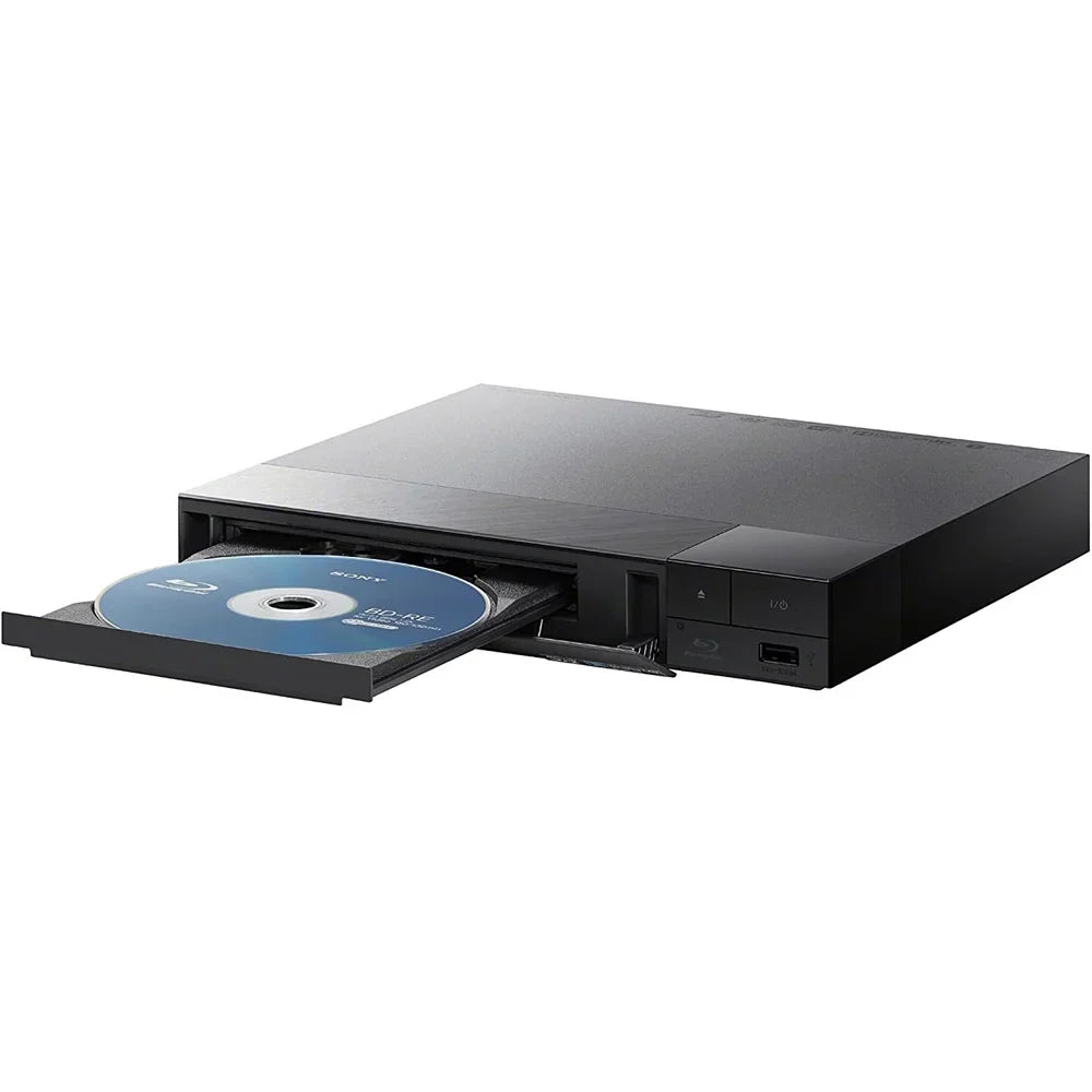 Sony BDPBX370 Streaming Disc Player with WiFi Bundle with Deco Gear 6FT Universal 4K HDMI 2.0 Cable with 28AWG Pure Copper Conductors and Microfiber Cleaning Cloth