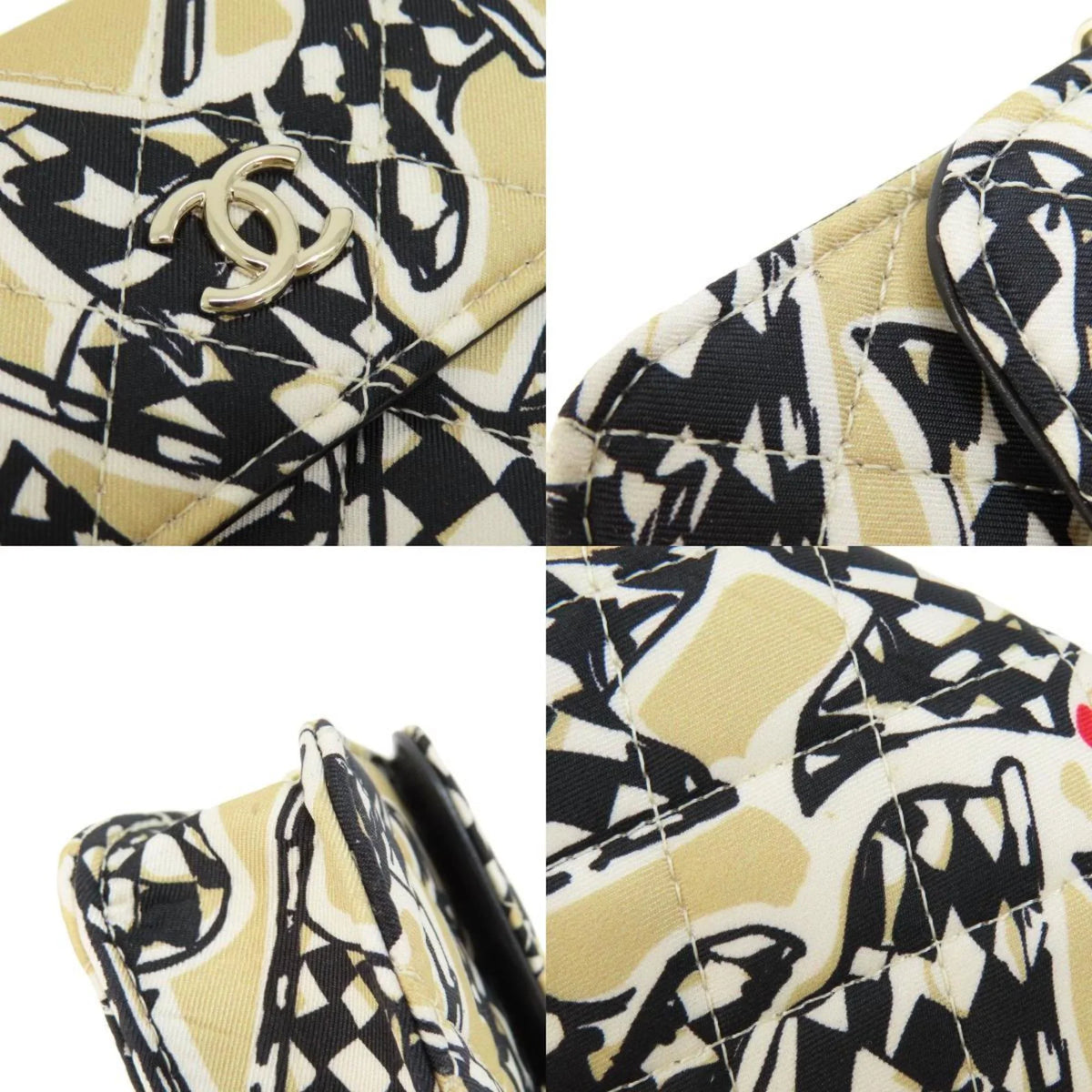 Pre-Owned Chanel Chain Shoulder Coco Mark Bag Cotton Women's CHANEL (Good)