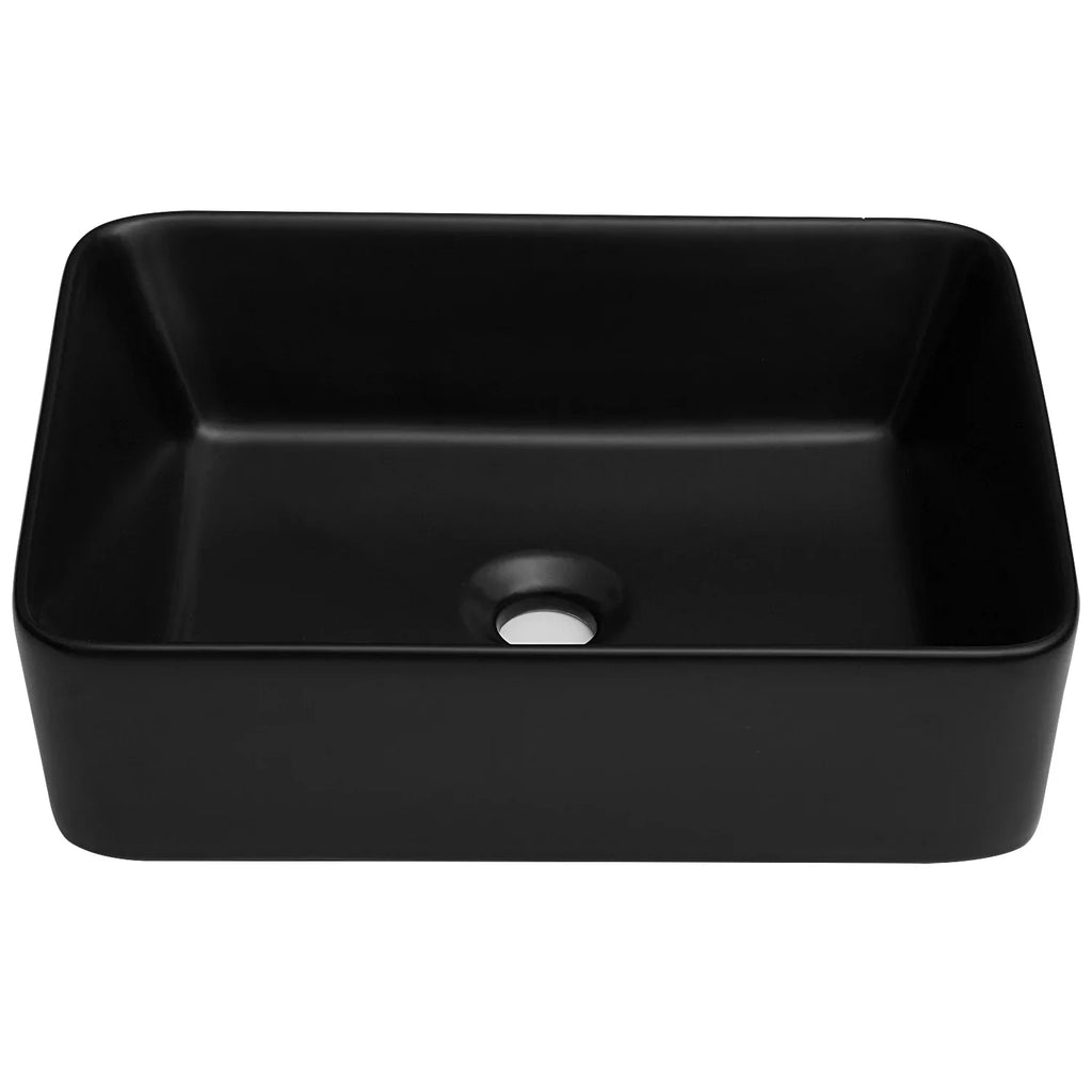 CoSoTower 19"X15" Black Ceramic Rectangular Vessel Bathroom Sink