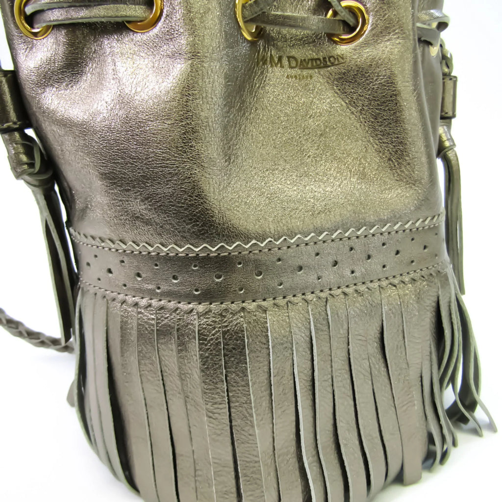 Pre-Owned J&M Davidson Carnival S Women's Leather Handbag,Shoulder Bag Gold (Good)