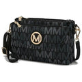 MKF Collection by Mia K. MKF-MU6363BK Ishani Five Compartments M Signature Crossbody Bag