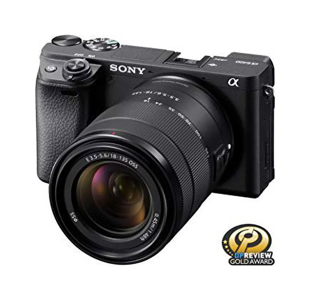 Restored Sony Alpha a6400 Mirrorless Camera & 18-135mm Lens - E Mount Compatible Cameras - ILCE-6400M/B (Refurbished)