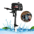 YIYIBYUS Outboard Boat Engine 2 Stroke 3.5HP Water Cooling & CDI System Outboard Motor Marine Trolley Driver +Tool Bag