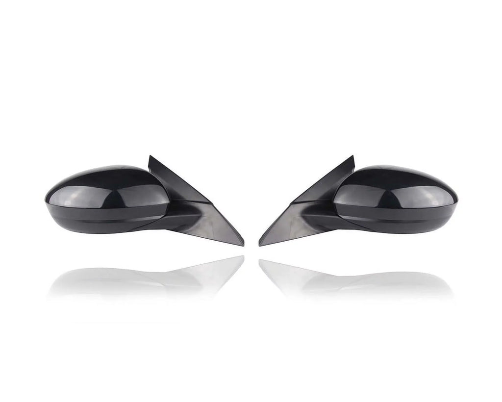 Door Mirror - Compatible/Replacement for '19-21 Nissan Altima S/SV/SR - Powered, Non-Heated, Without Signal & Camera, Black - Pair, Left Driver + Right Passenger Set - 963016CA0A, 963026CA0A
