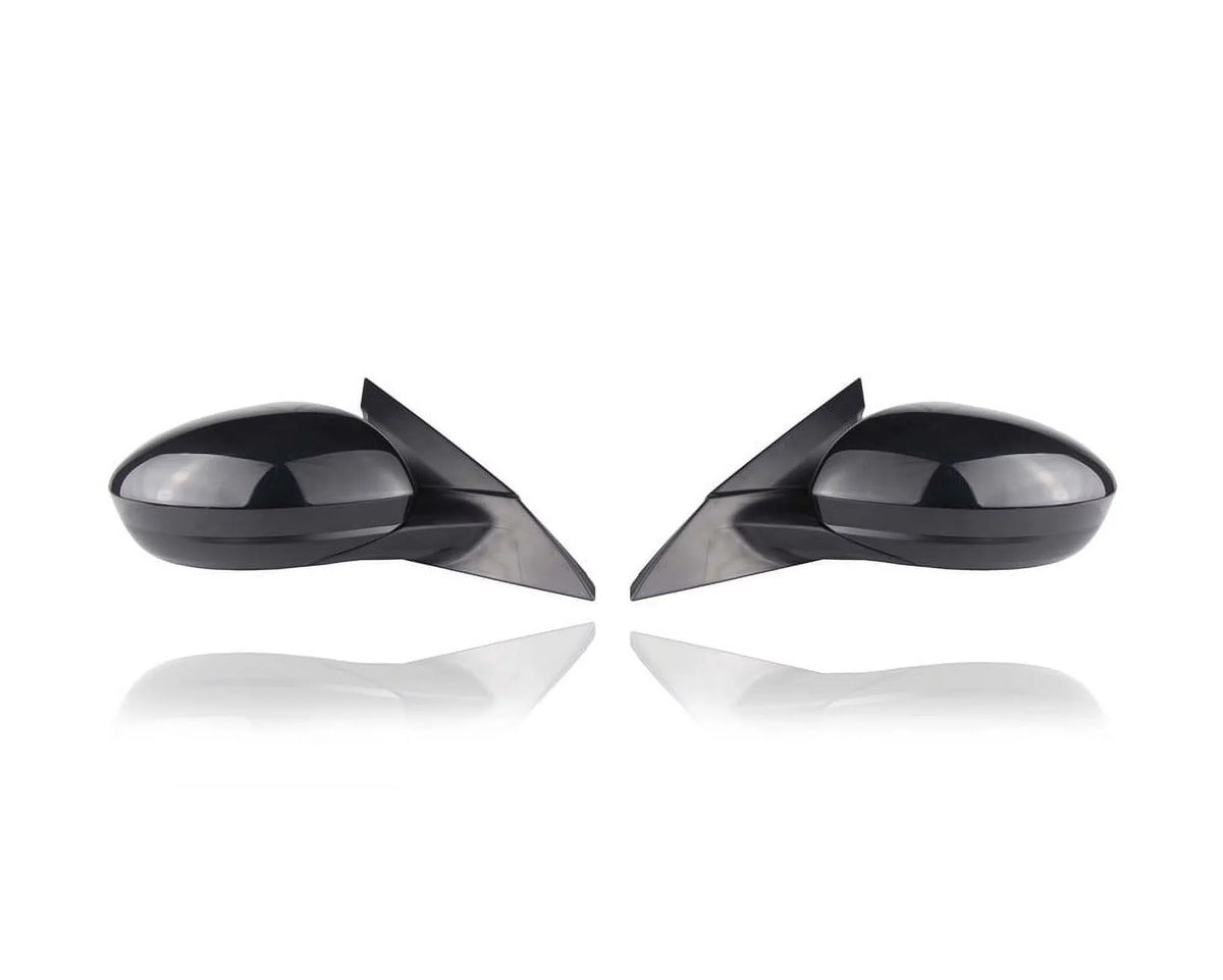 Door Mirror - Compatible/Replacement for '19-21 Nissan Altima S/SV/SR - Powered, Non-Heated, Without Signal & Camera, Black - Pair, Left Driver + Right Passenger Set - 963016CA0A, 963026CA0A