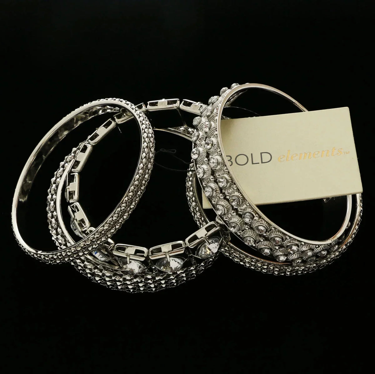 Erica Lyons Pattern Bracelet Set Silver-Tone