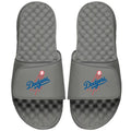 Youth ISlide Gray Los Angeles Dodgers Primary Logo Slide Sandals