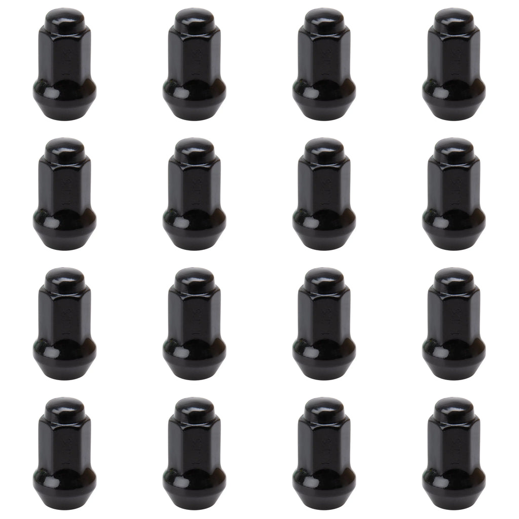 Tusk Tapered 10mm x 1.25mm Thread Pitch w/ 14mm Head Black Lug Nuts Fits: Cannondale FX400 2001 (Pack of 16)
