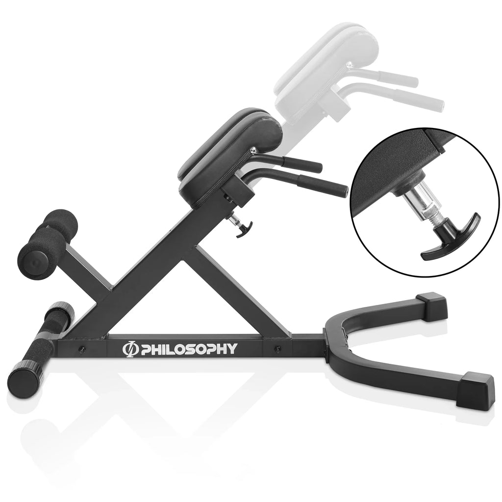 Philosophy Gym Hyper-Extension Roman Chair - Adjustable Lower Back Bench