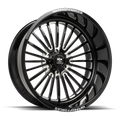 LUXXX HD FORGED LHD PRO 6 WARHOG 24X14 6X139.7 -76ET 125CB GLOSS BLACK MILLED WHEEL