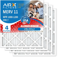 28x30x2 Air Filter MERV 11 Comparable to MPR 1000, MPR 1200 & FPR 7 Electrostatic Pleated Air Conditioner Filter 4 Pack HVAC Premium USA Made 28x30x2 Furnace Filters by AIRX FILTERS WICKED CLEAN AIR.