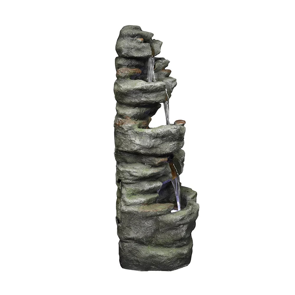 BMTBUY 32.6inches Rock Water Fountain with Led Lights