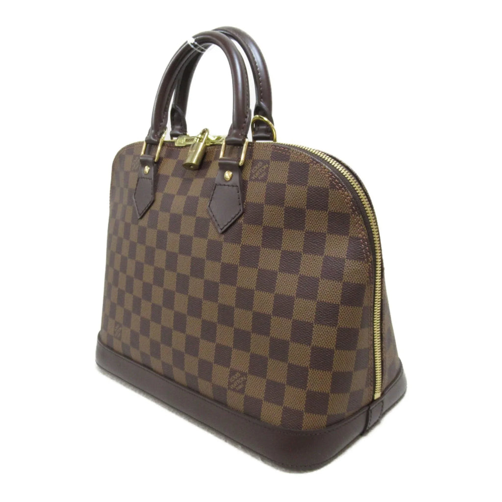 Pre-Owned LOUIS VUITTON Alma handbag Brown Ebene Damier PVC coated canvas N51131 (Good)