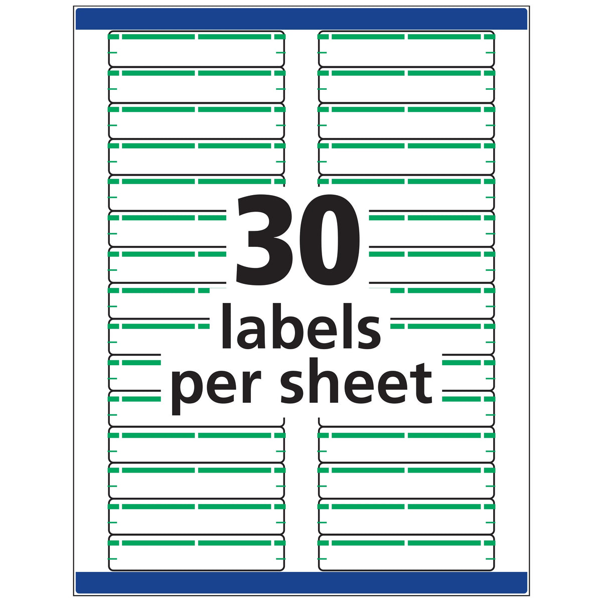 Avery TrueBlock File Folder Labels, Sure Feed Technology, Permanent Adhesive, Green, 2/3" x 3-7/16", 1,500 Labels (5866)