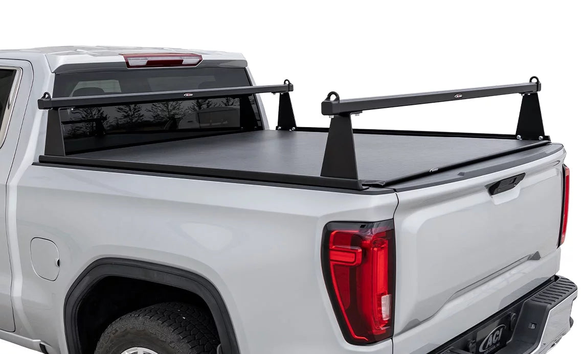 ADARAC 2014-2018 Fits Chevrolet Silverado Fits GMC Sierra 1500 2015-2019 2500 3500 8' Matte Black Aluminum M-series Truck Bed Racks F4020062