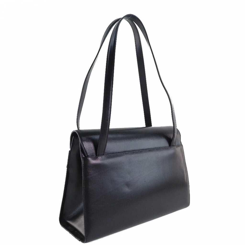 Pre-Owned Salvatore Ferragamo Vara BK-21 7675 Calf Black Women's Shoulder Bag (Fair)