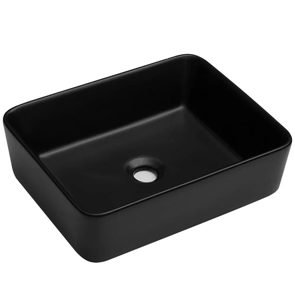 CoSoTower 19"X15" Black Ceramic Rectangular Vessel Bathroom Sink