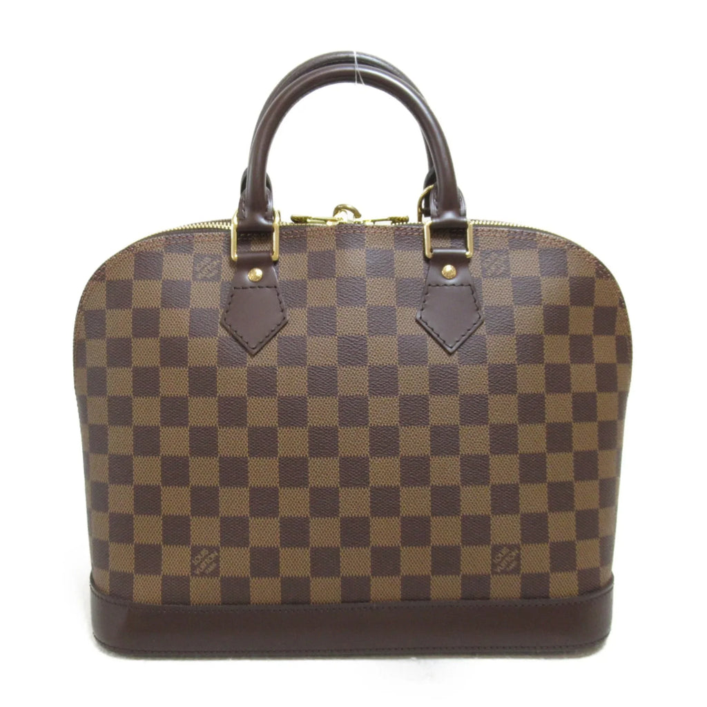 Pre-Owned LOUIS VUITTON Alma handbag Brown Ebene Damier PVC coated canvas N51131 (Good)