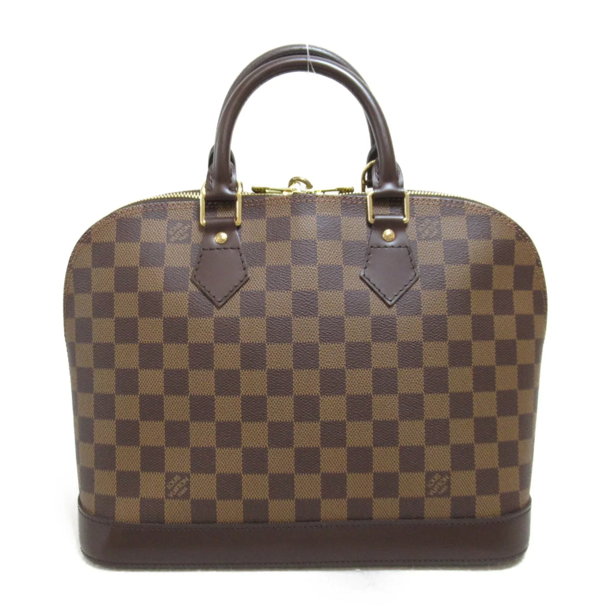 Pre-Owned LOUIS VUITTON Alma handbag Brown Ebene Damier PVC coated canvas N51131 (Good)