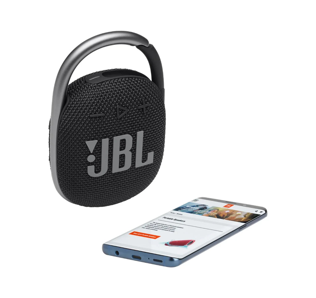 Restored JBL Clip 4 Black Portable Bluetooth Speaker (Refurbished)