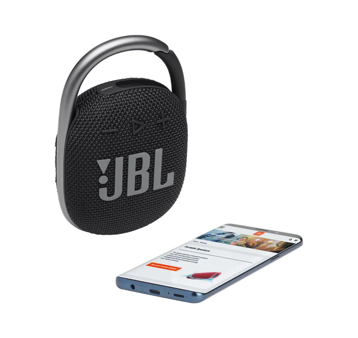 Restored JBL Clip 4 Black Portable Bluetooth Speaker (Refurbished)