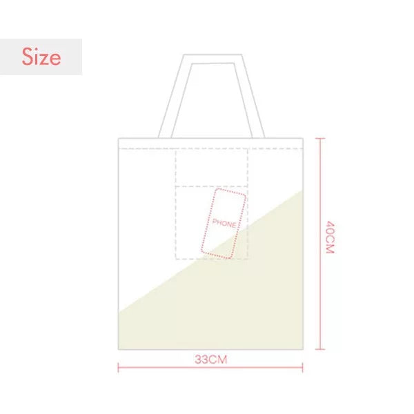 Happy Valentine Day Cute Quote Style Tote Canvas Bag Shopping Satchel Casual Handbag