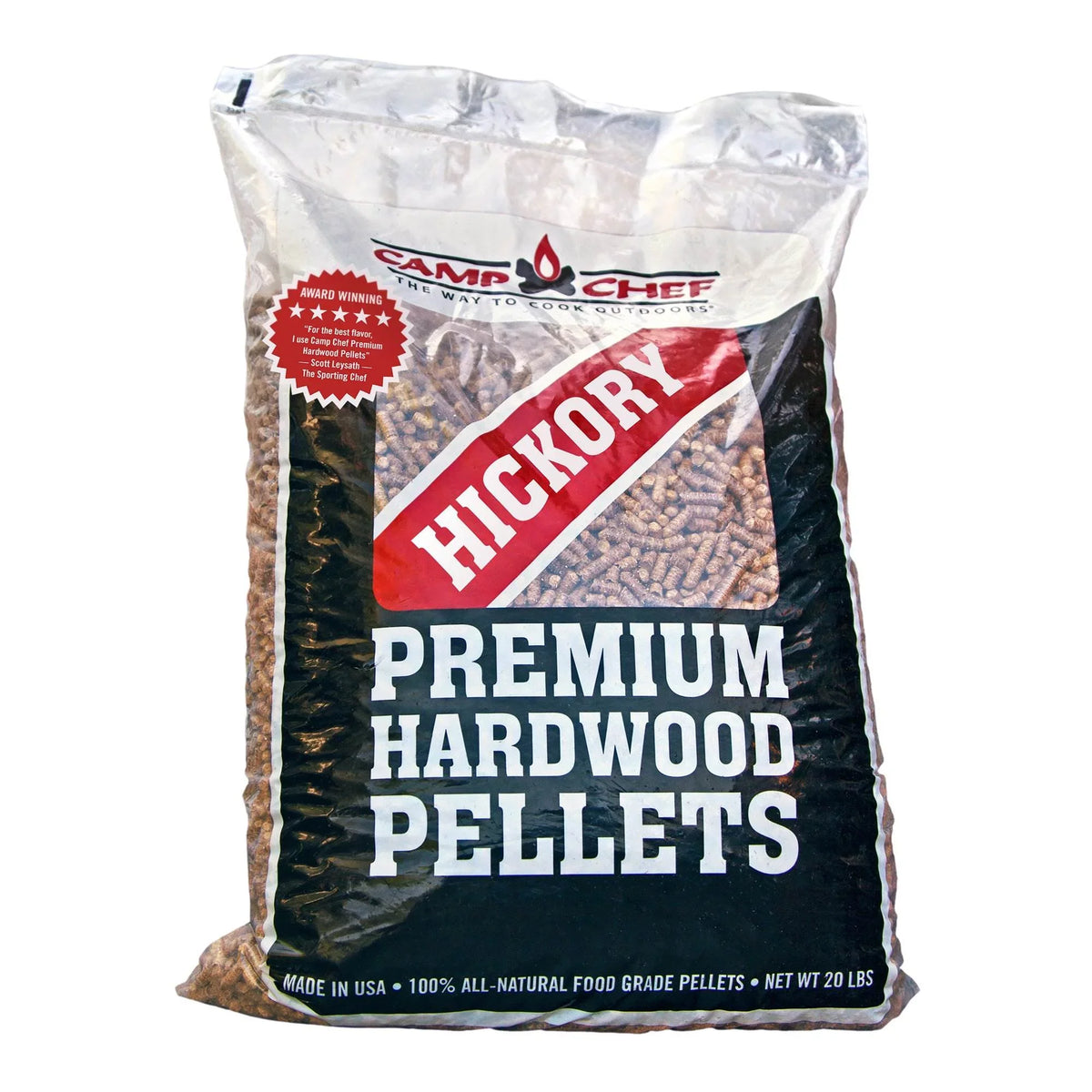 Camp Chef Smoker Grill Premium Hickory BBQ Timber Pellets, 20 lbs (2 Pack)