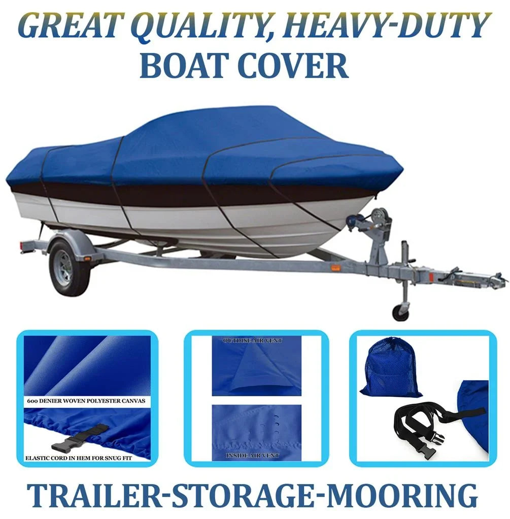 BLUE, GREAT QUALITY BOAT Protection Compatible for LOWE FISHING MACHINE 165 SC 2001-2011