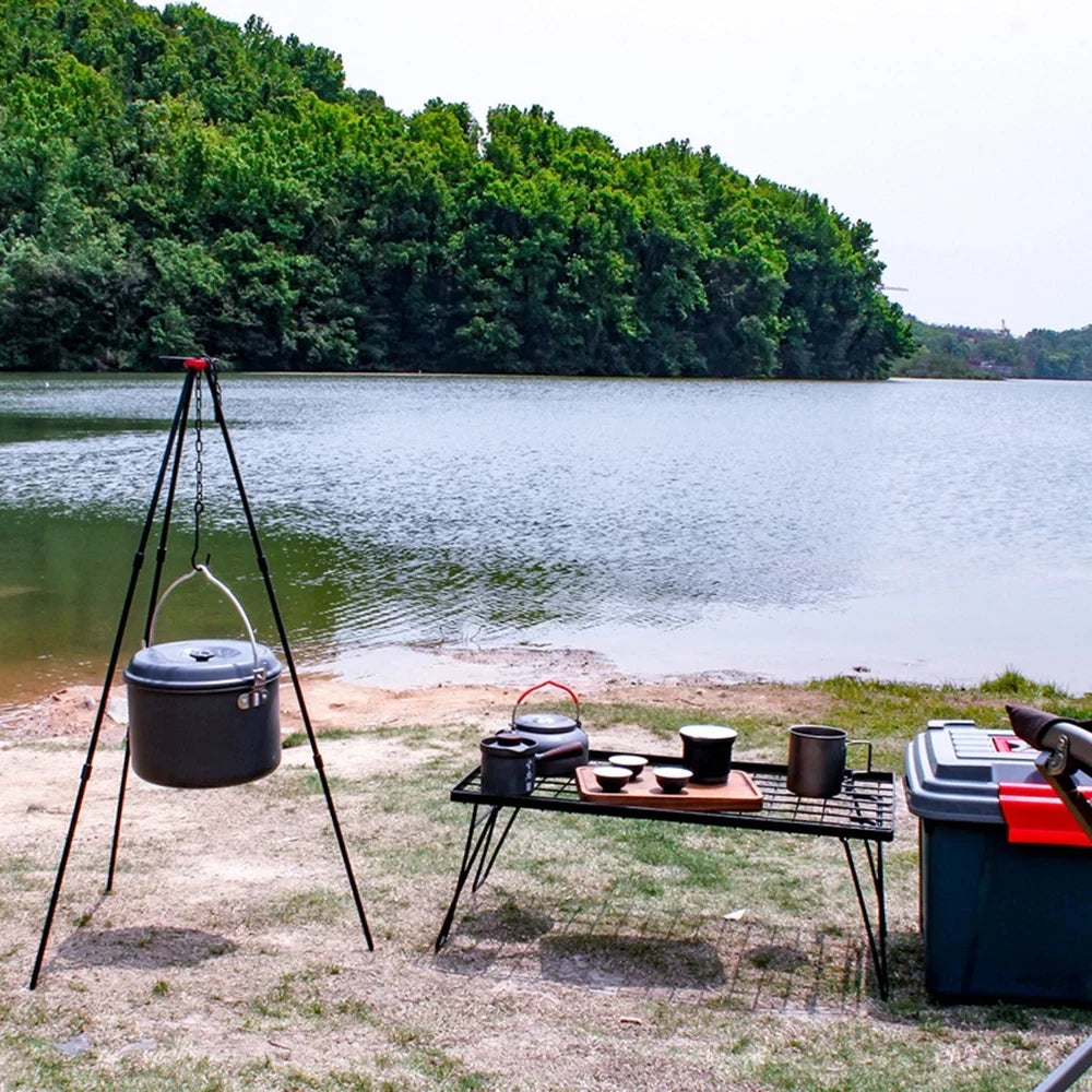 sundick Camping Bonfire Tripod Portable Triangle Support Camping Bonfire Frame