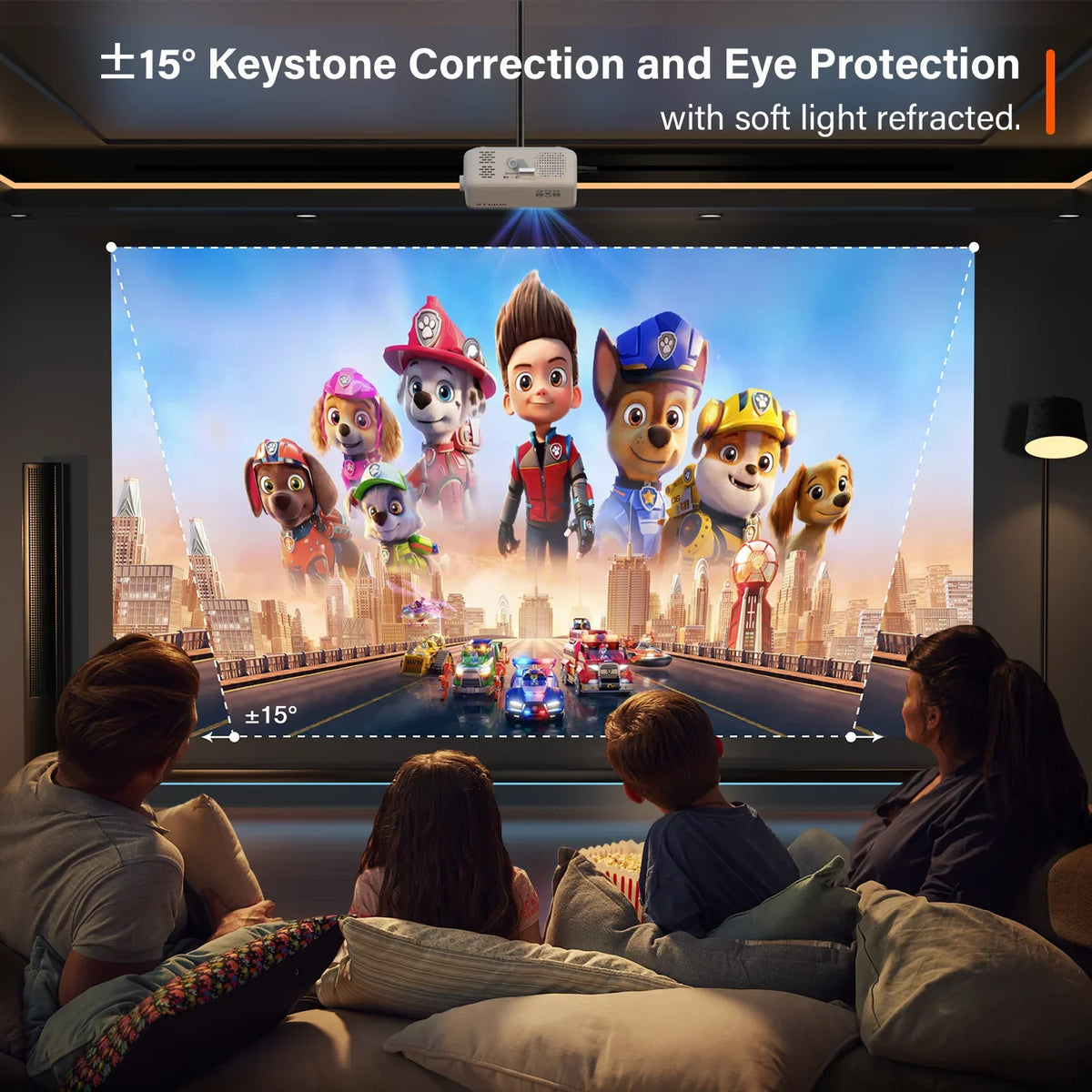 Auking 5G WIFI Bluetooth Mini Projector, 9800Lumens 1080P Full HD and 220" Display Supported movie Projector, Home Theater Projector Compatible with iOS/Android, (Tripod Included)