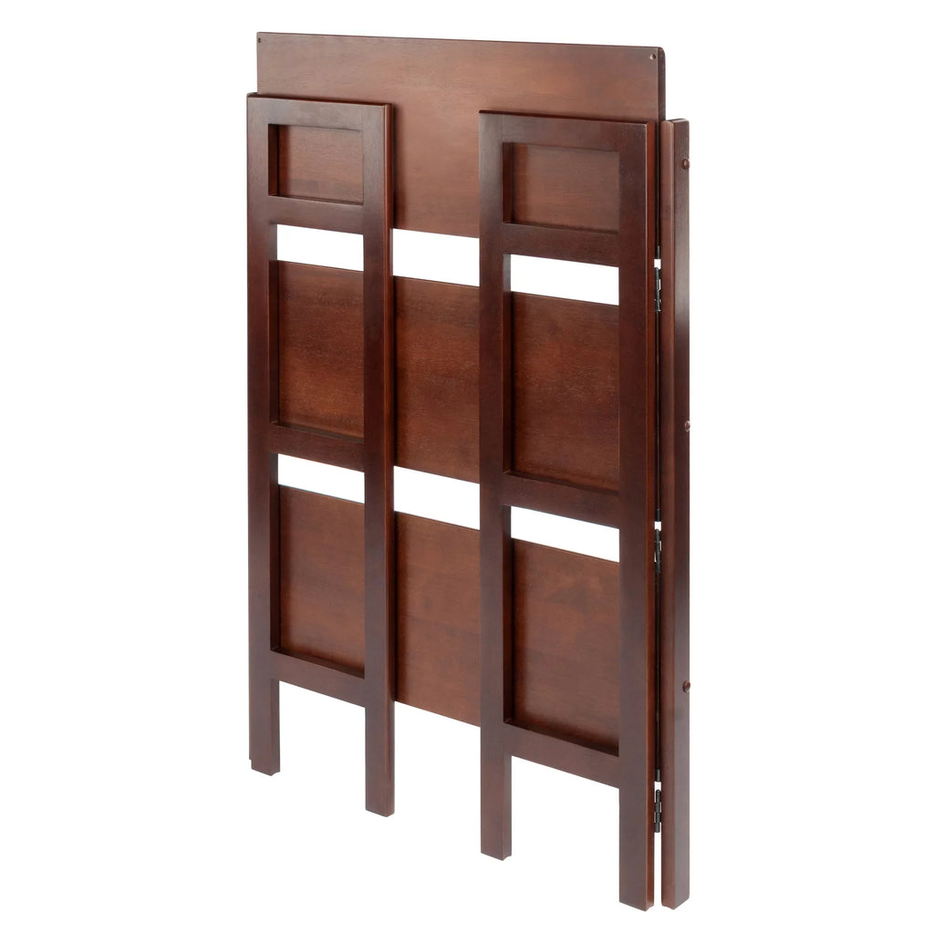 Winsome Timber Terry 3-Tier Foldable Shelf, Stackable, Walnut Finish