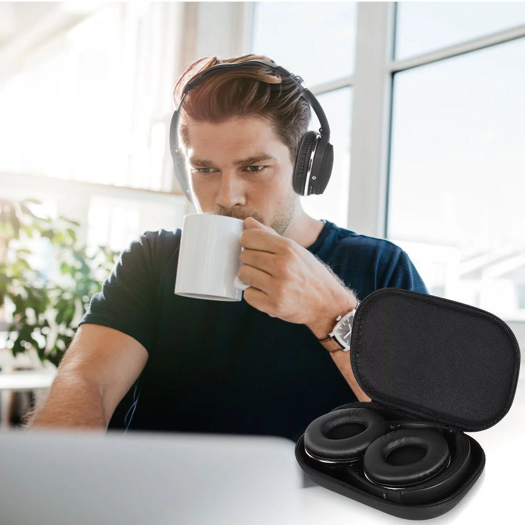 UrbanX UX35 Wireless Bluetooth Stereo Earphones with High Resolution Audio, Deep Bass, Superior Convenience Over The Ear Headphones with Mic for HTC Desire 10 Lifestyle Phone Call Support