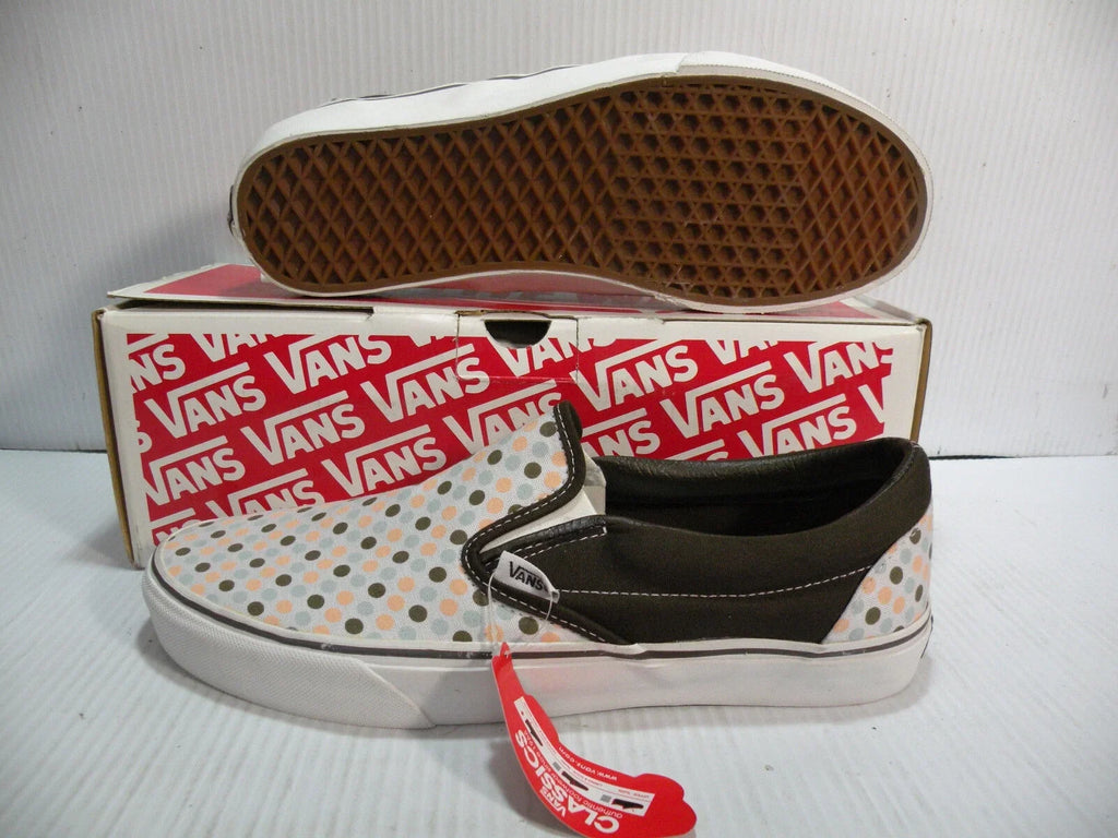 VANS CLASSIC LOW POLKA DOTS MEN SHOES COFFEE/WALNUT 5862299 SIZE 11 NEW
